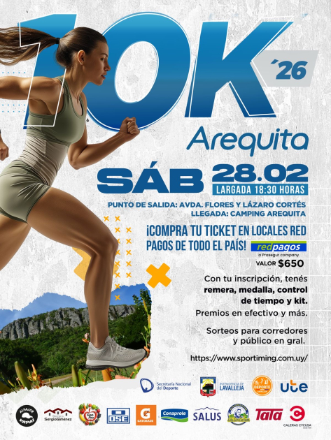 La 10K Arequita vuelve a correrse este sábado 28 de febrero La 10K Arequita vuelve a correrse este sábado 28 de febrero