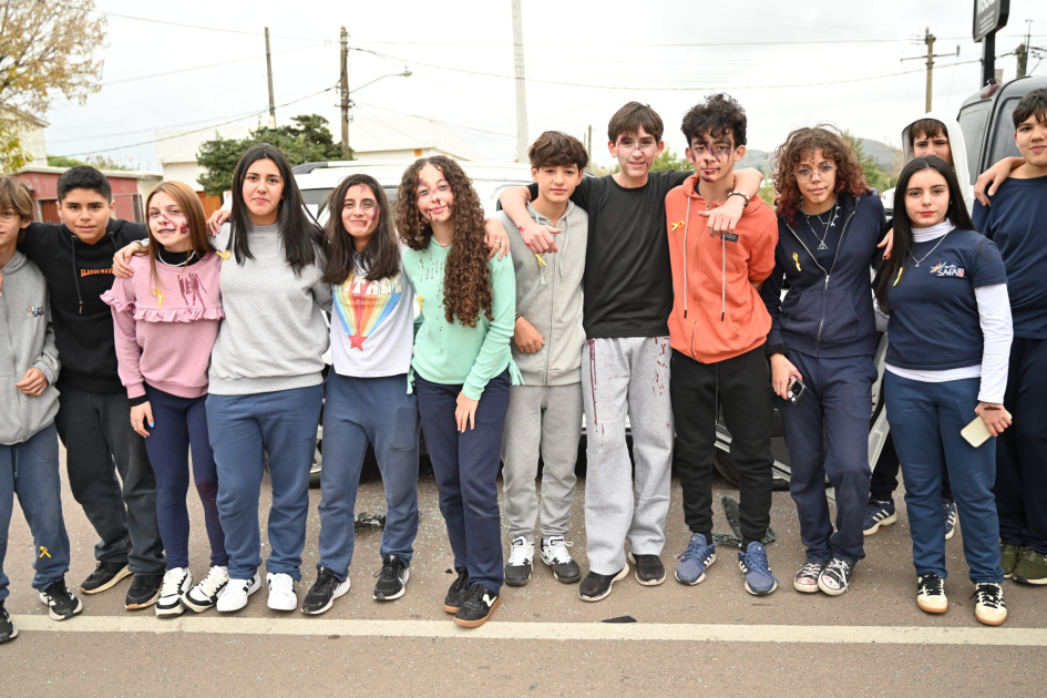 Simulacro de siniestro de tránsito en Minas promovió la concientización y la educación vial