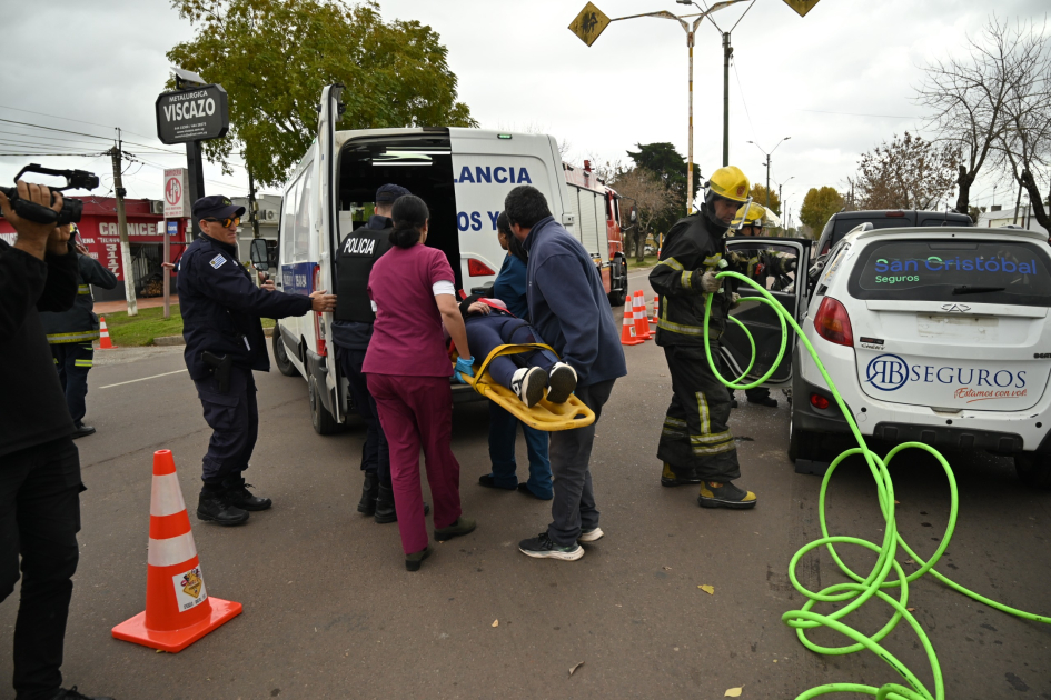 Simulacro de siniestro de tránsito en Minas promovió la concientización y la educación vial
