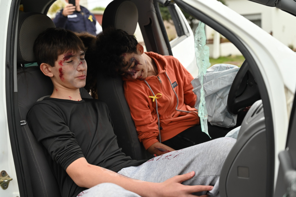 Simulacro de siniestro de tránsito en Minas promovió la concientización y la educación vial
