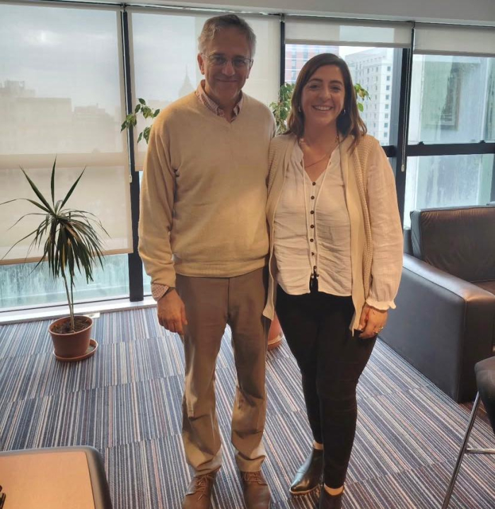 La directora de Higiene de Lavalleja, Viviana Frachi, junto al director de OPP Rodrigo Arim