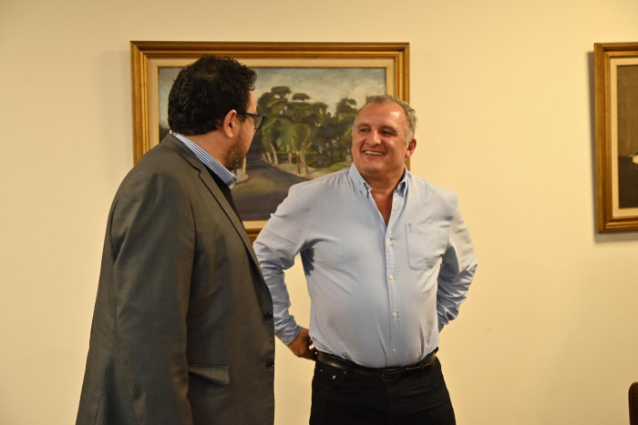 El intendente Ximénez recibió a Sánchez, secretario de Presidencia