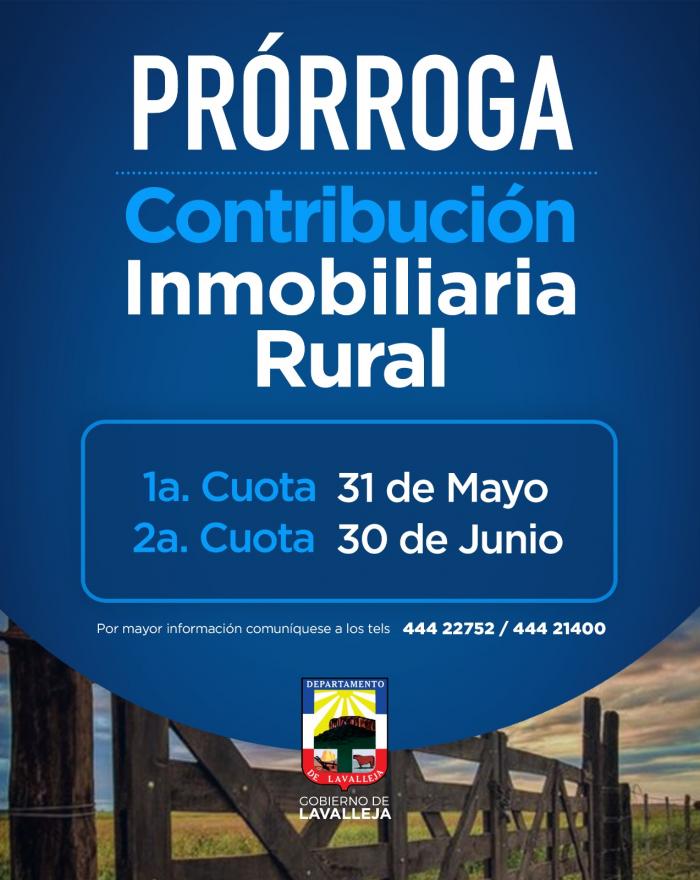 Prórroga Contribución Rural Prórroga