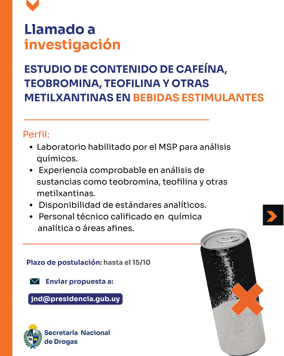 Llamado a investigación Bebidas Estimulantes