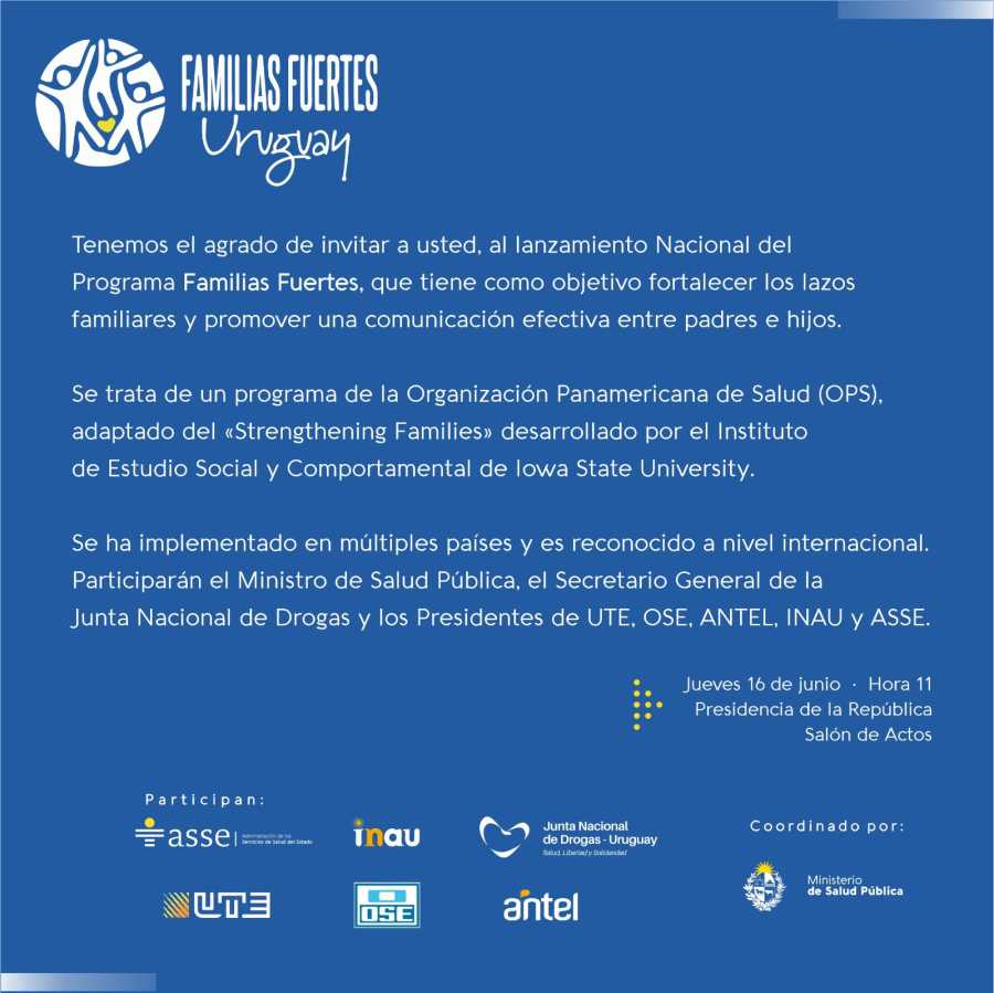 Lanzamiento Programa Familias Fuertes