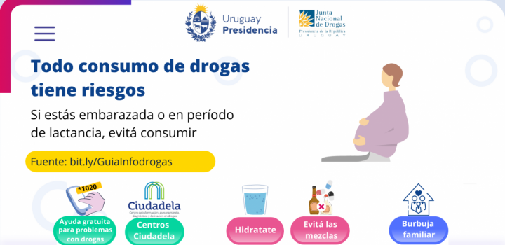 Evitá el consumo de drogas si estás embarazada o período de lactancia