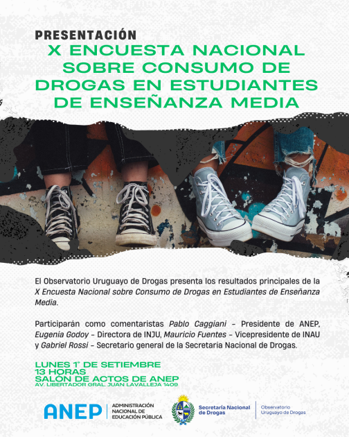 Invitación al evento con información del lugar y foto de converse