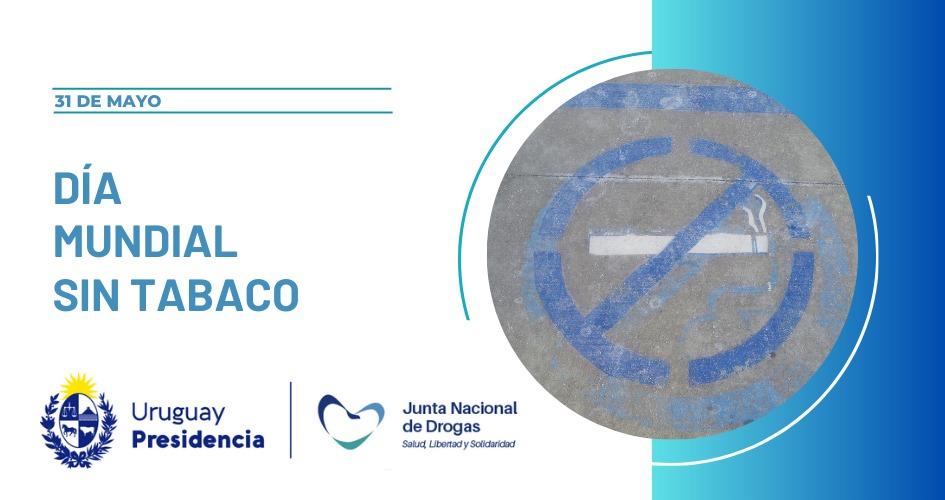 Día Mundial sin Tabaco Imagen de un cigarrillo cruzado con una franja similar la indicación de no estacionar.