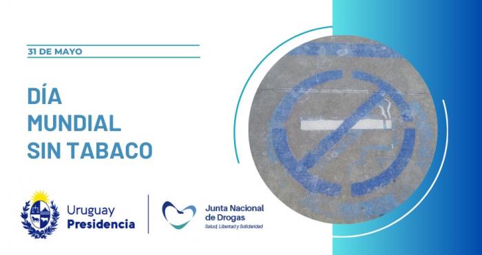 Día Mundial sin Tabaco Imagen de un cigarrillo cruzado con una franja similar la indicación de no estacionar.