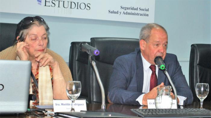 Presidente Cr. Ricardo Gil Iribarne y Vocal Sra. Matilde Rodríguez