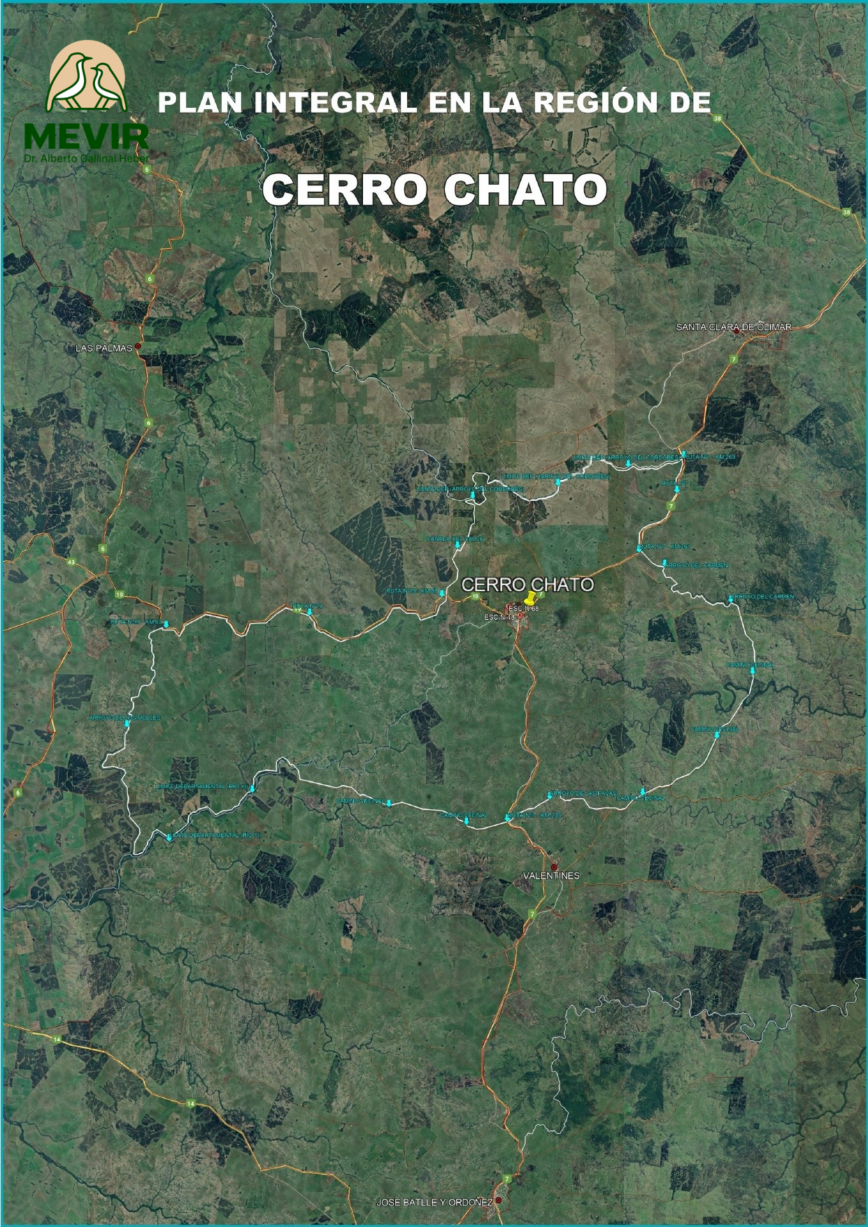 Mapa con los límites del llamado