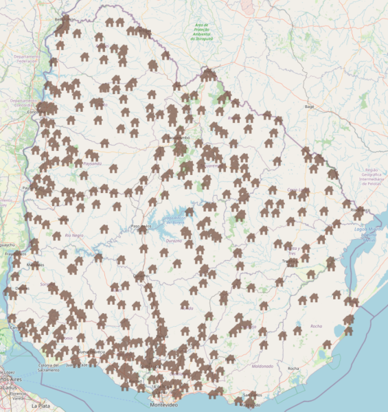 mapa de intervenciones en el territorio 