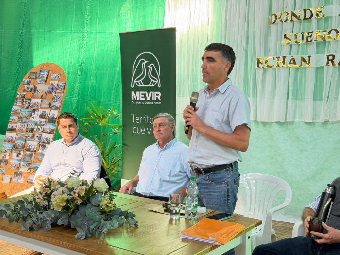 Presidente de MEVIR haciendo uso de la palabra