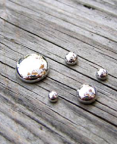 gotas de mercurio