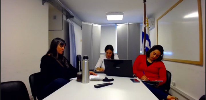 Lic. Geología Valentina Ribero, Diana Azurica y Lucía Facio de la Dirección Nacional de Aguas del Ministerio de Ambiente