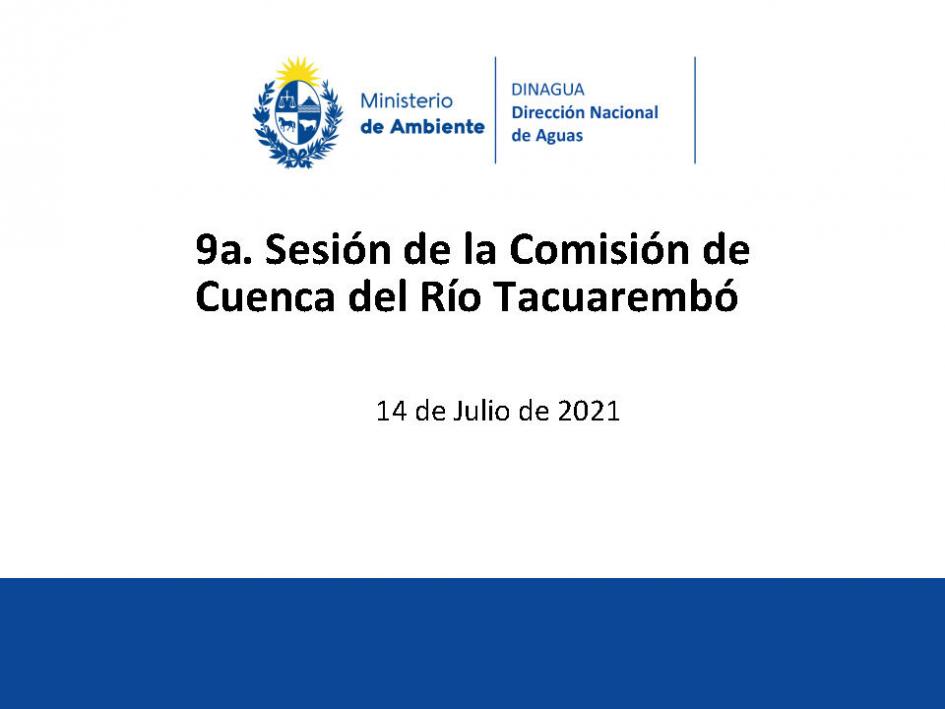 9a. Sesión de la Comisión de Cuenca del Río Tacuarembó