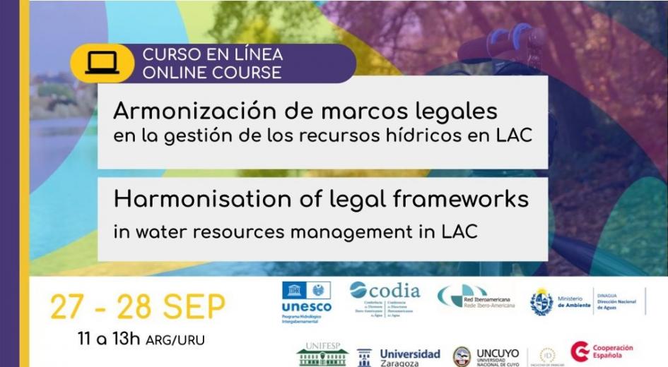 Curso en línea: Armonización de marcos legales en la gestión de los recursos hídricos en AL