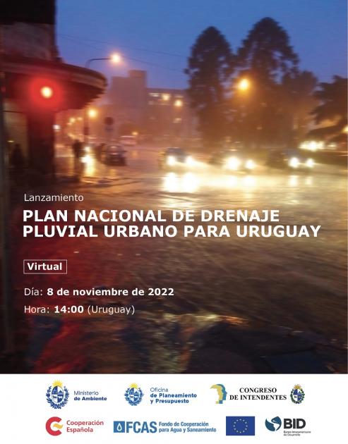 Plan Nacional de Drenaje Pluvial Urbano para Uruguay martes 8 de noviembre a las 14 horas