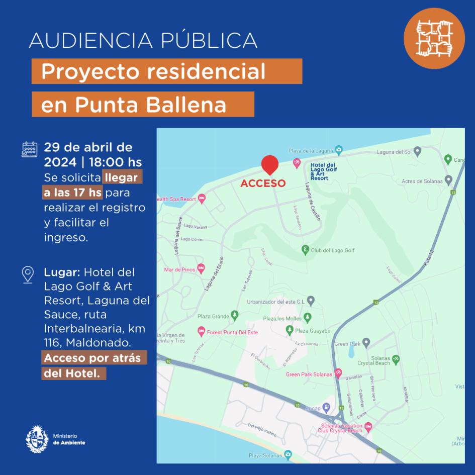Convocatoria Audiencia Pública Complejo Residencial "Punta Ballena"
