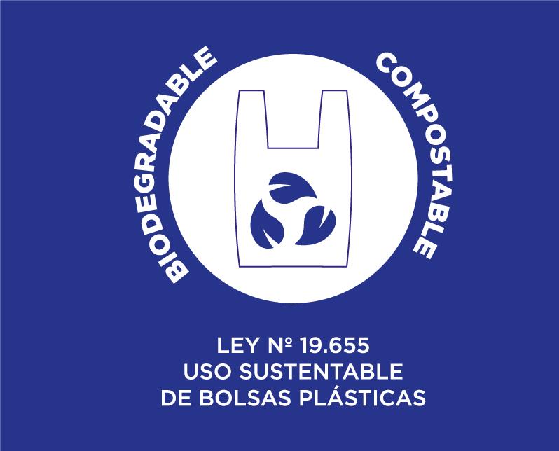 Distintivo bolsas certificadas biodegradables - compostables