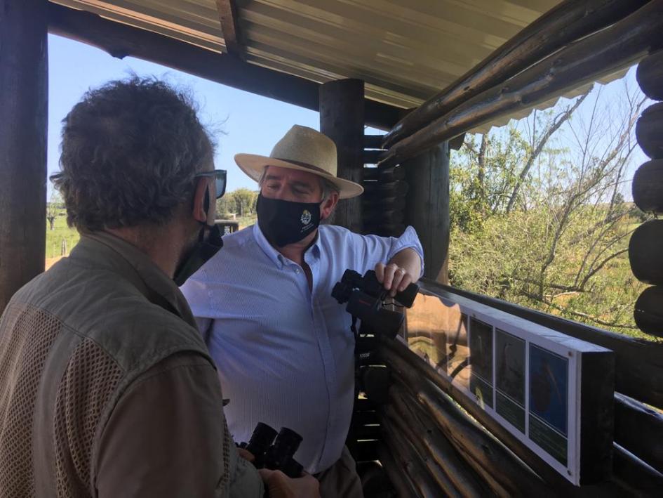 Subsecretario de Ambiente en Mirador en Paisaje Protegido Valle del Lunarejo