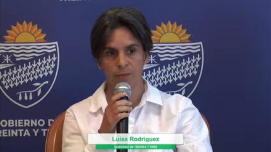 Luisa Rodríguez, Intendencia de Treinta y Tres, en Seminario Cierre Eccosur