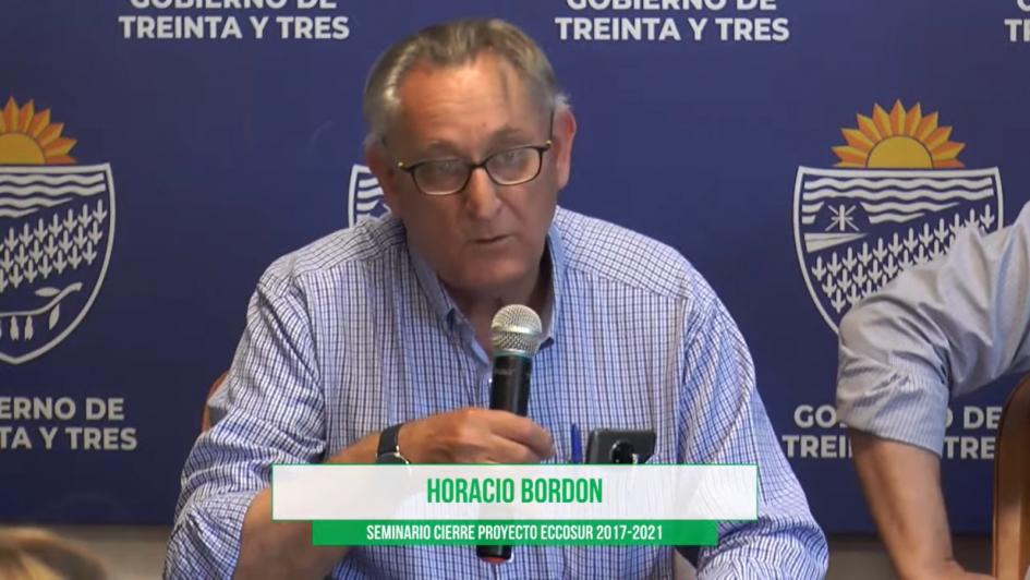 Horacio Bordón, Sec. Gral. Intendencia Treinta y Tres, en Seminario Cierre del Proyecto Eccosur