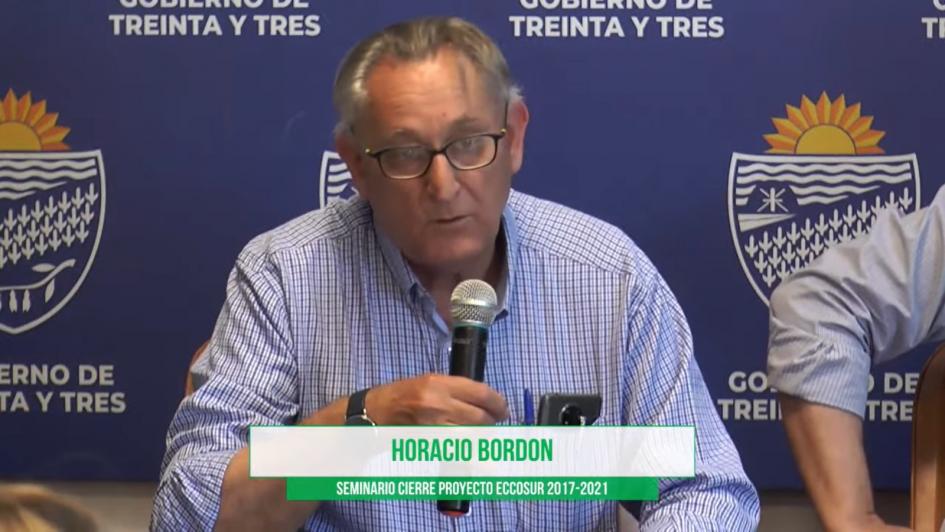 Horacio Bordón, Sec. Gral. Intendencia Treinta y Tres, en Seminario Cierre del Proyecto Eccosur Horacio Bordón, Sec. Gral. Intendencia Treinta y Tres, en Seminario Cierre del Proyecto Eccosur