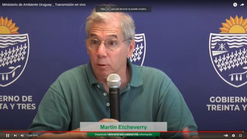 Martín Etcheverry, Gerente Ecosistemas y Biodiversidad del Ministerio de Ambiente, Seminario Eccosur