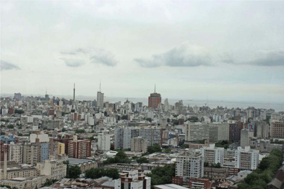 Calidad de aire Vista aérea de parte de Montevideo