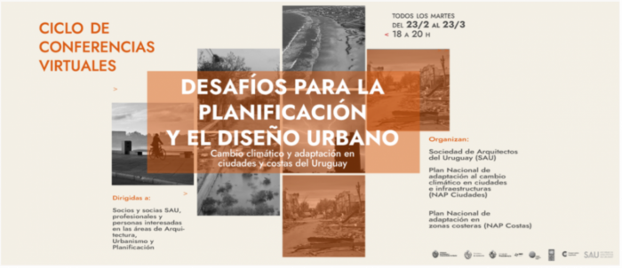 Invitación al ciclo de conferencias. Texto que indica el título, fechas e instituciones a cargo.