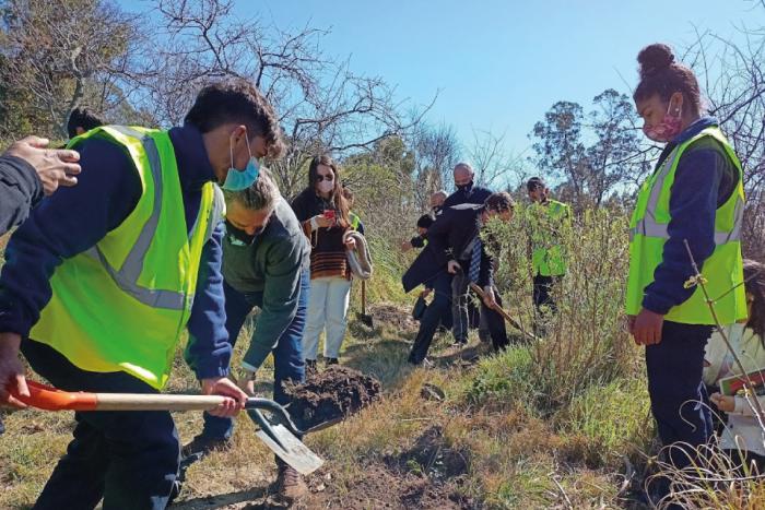 Plantación de especies nativas en Parque Público Punta Yeguas