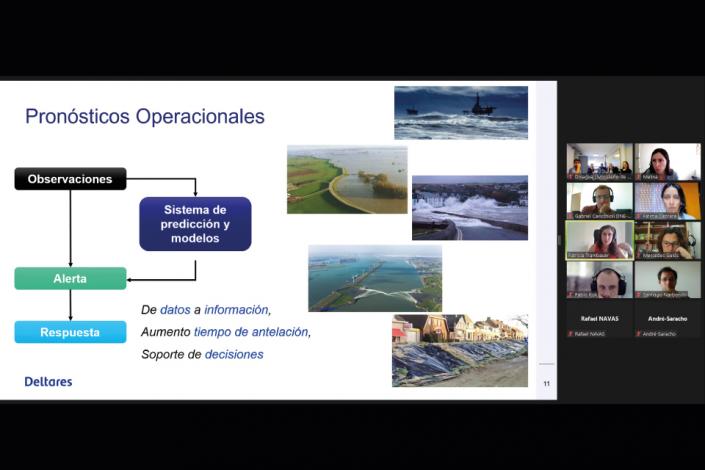 Capacitación sobre plataforma para pronósticos de inundaciones a técnicos uruguayos