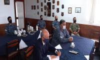 Ministro García con autoridades de Prefectura en Rocha Ministro García con autoridades de Prefectura en Rocha