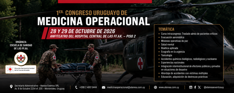 Primer Congreso Uruguayo de Medicina Operacional se realizará en octubre