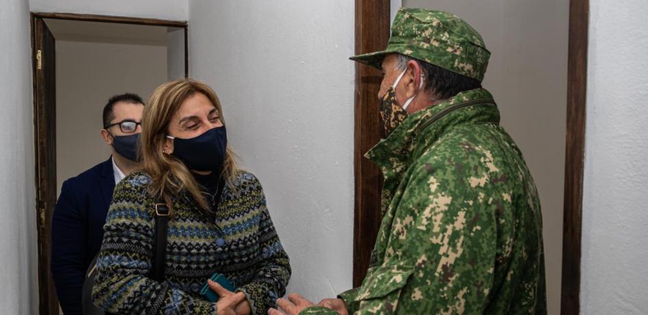 Inauguración de viviendas de servicio de la Armada Nacional Directora de Servicios Sociales del MDN, Roxana Berois