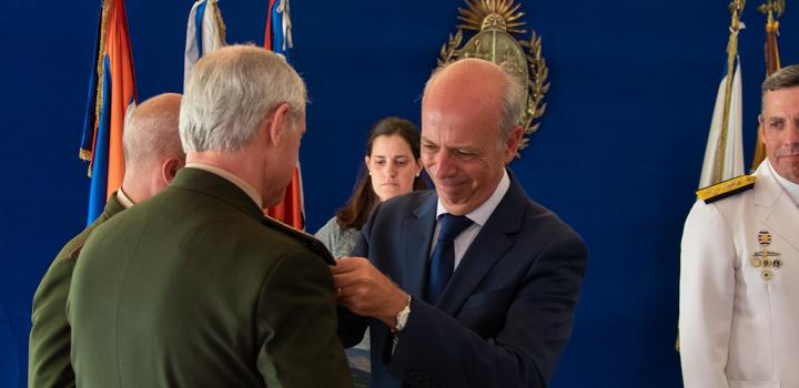Ministro de Defensa, Javier García y Jefe del Estado Mayor de la Defensa, Gral. de Ejército Marcelo Montaner Jefe del Estado Mayor de la Defensa, Gral. Marcelo Montaner