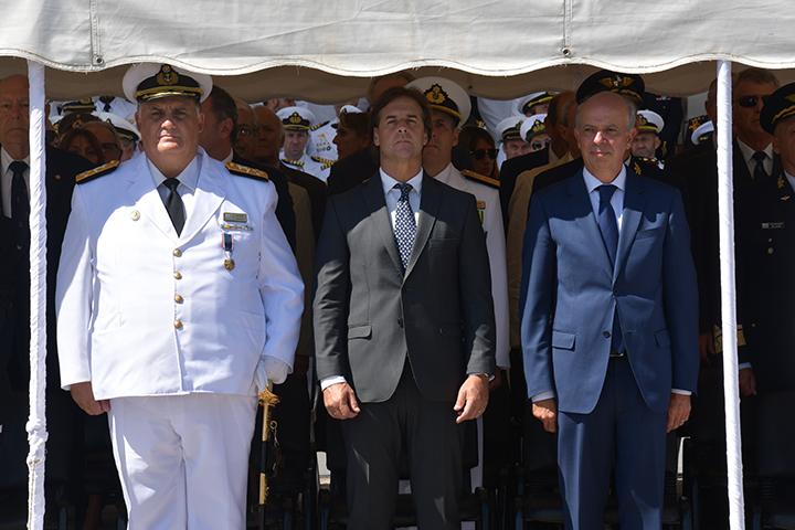 Comandante en Jefe de la Armada, Presidente Luis Lacalle Pou y ministro Javier García