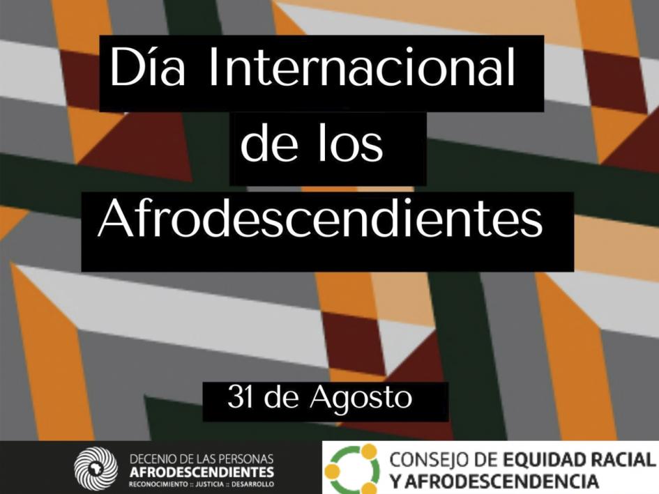 Placa Día Internacional de los Afrodescendientes