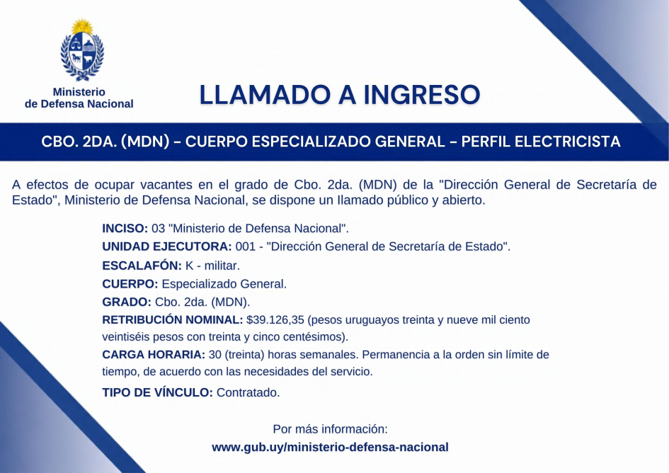 Llamado electricista Llamado electricista