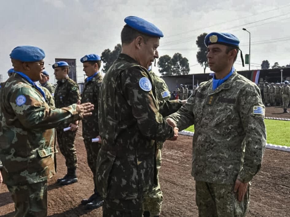 saludo y reconocimiento al contingente uruguayo en R.D. Congo