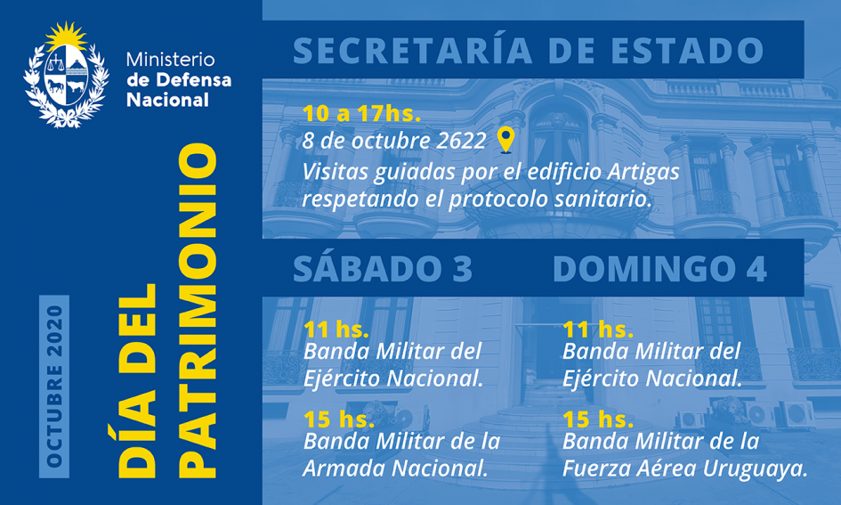 Cronograma Día del Patrimonio en el Ministerio de Defensa Nacional