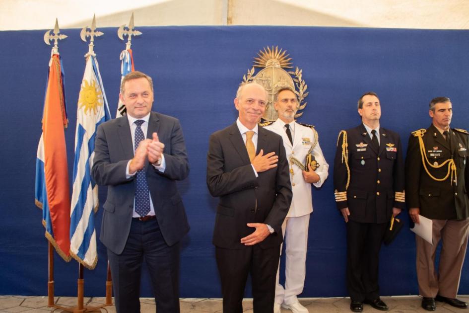 Secretario de Presidencia, Álvaro Delgado y ministro de Defensa Javier García
