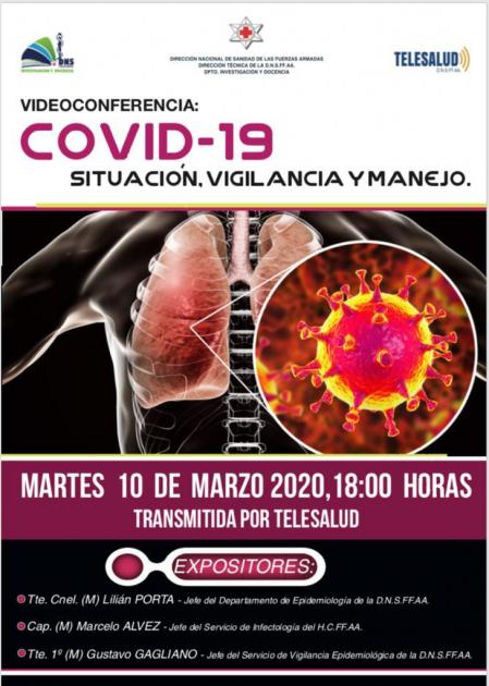 Afiche teleconferencia coronavirus