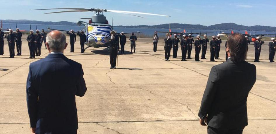 Ministro de Defensa, Javier García y presidente Luis Lacalle Pou