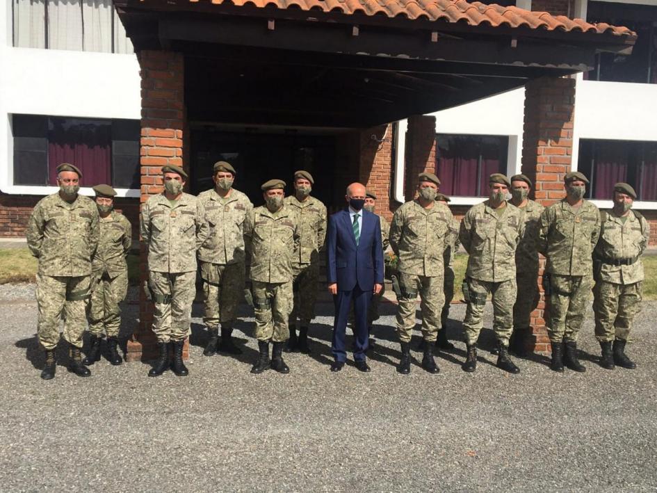 Ministro de Defensa, Javier García en visita a Minas