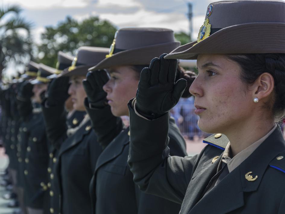 Acto de clausura de cursos de la Escuela Militar