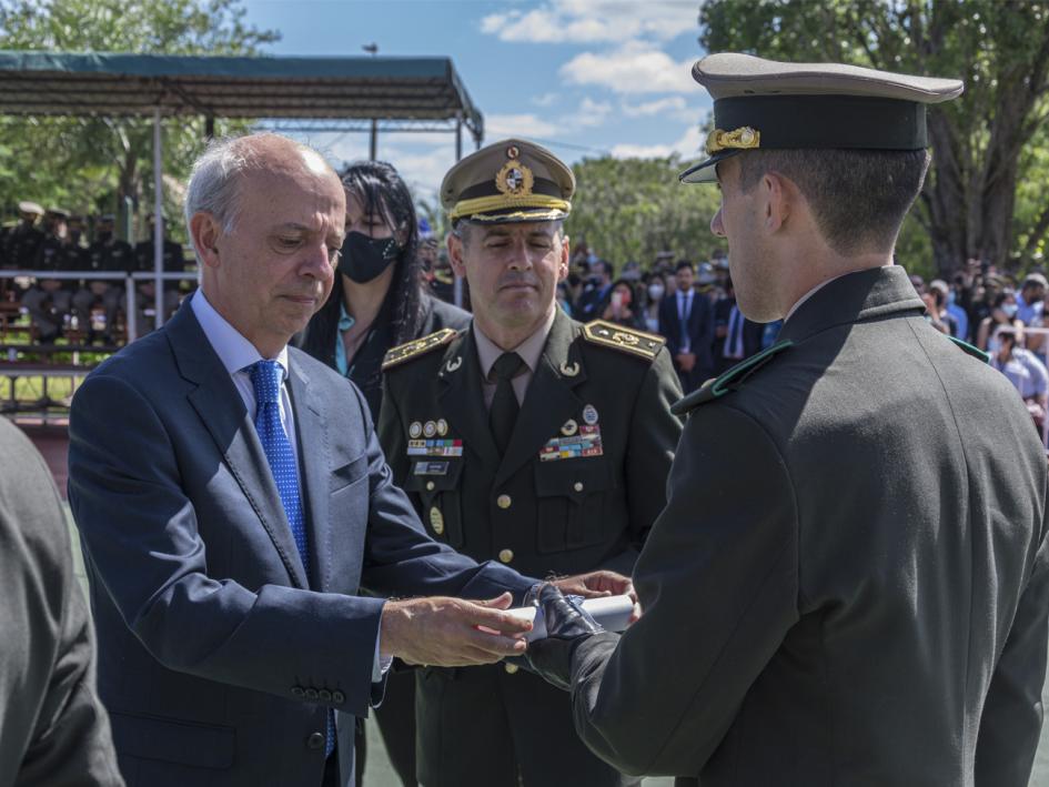 Acto de clausura de cursos de la Escuela Militar