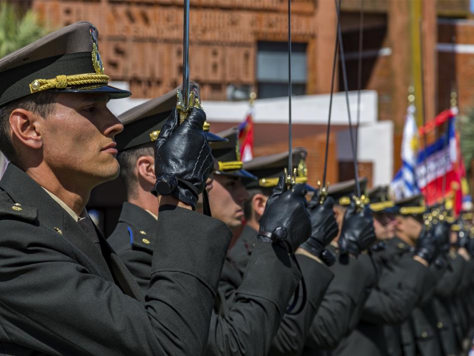 Acto de clausura de cursos de la Escuela Militar