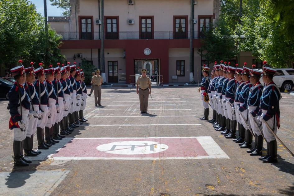 Comandante en Jefe del Ejército Nacional llegando a la ceremonia